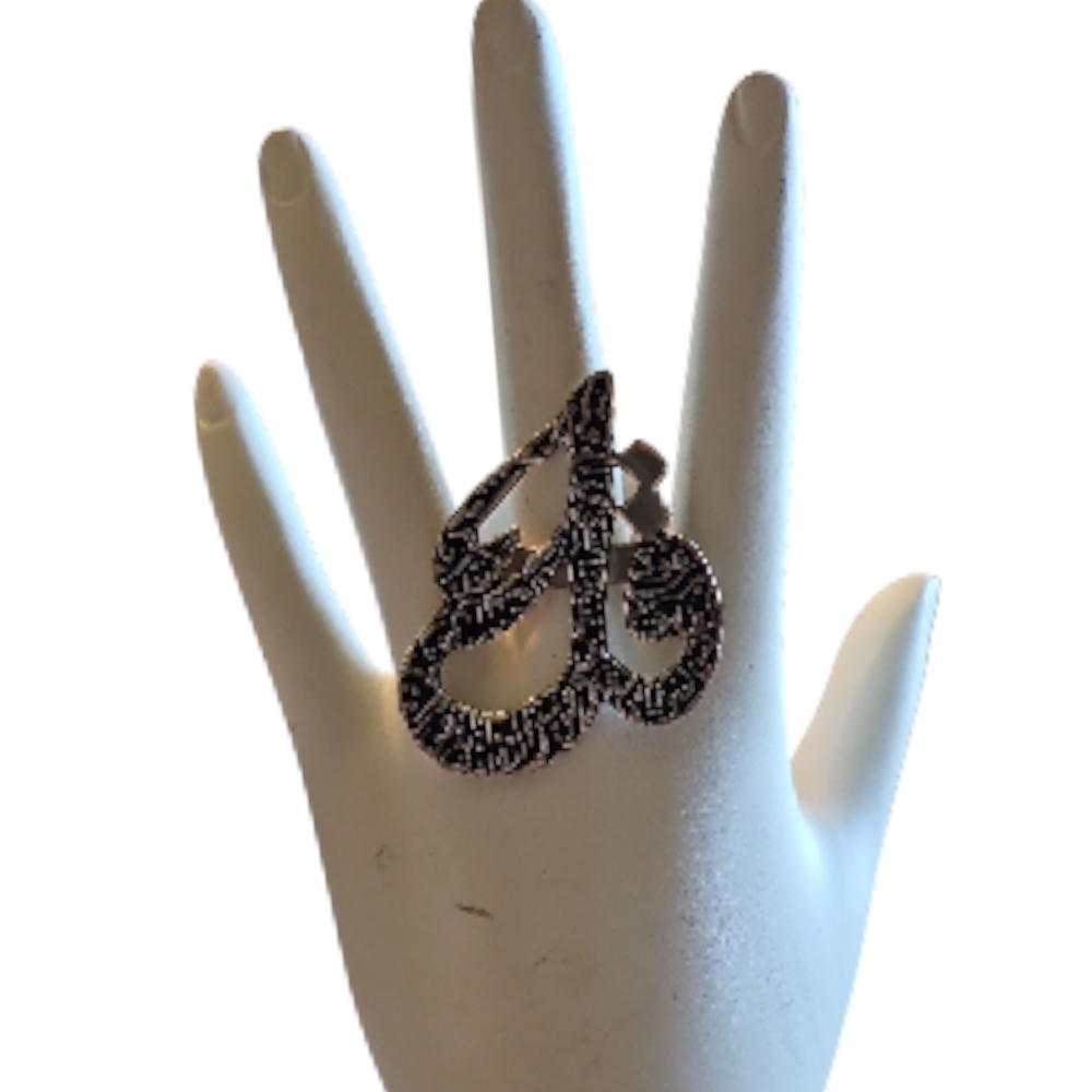 Sterling Silver Arabic Statement Ring - image 4